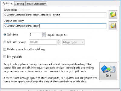 File Splitter: divide archivos pesados en varias partes
