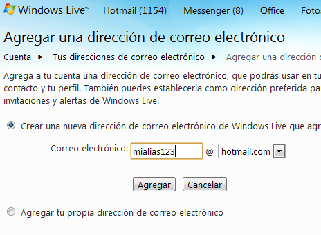 alias hotmail