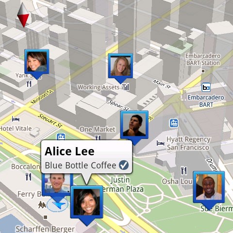 Captura de pantalla de check-in en Android