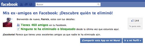 Ex-amigos en Facebook