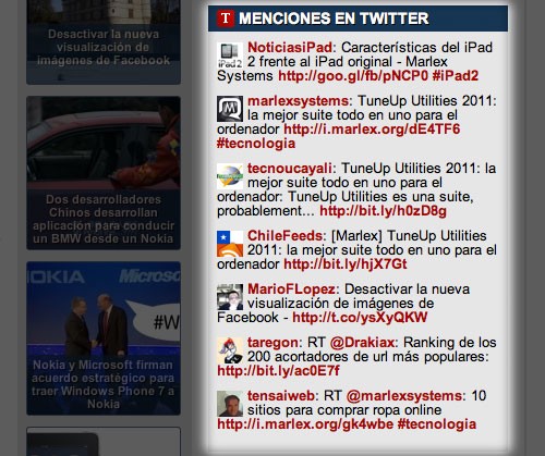 Menciones Twitter