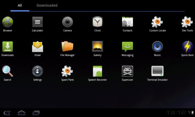 Captura de pantalla de desarrollo