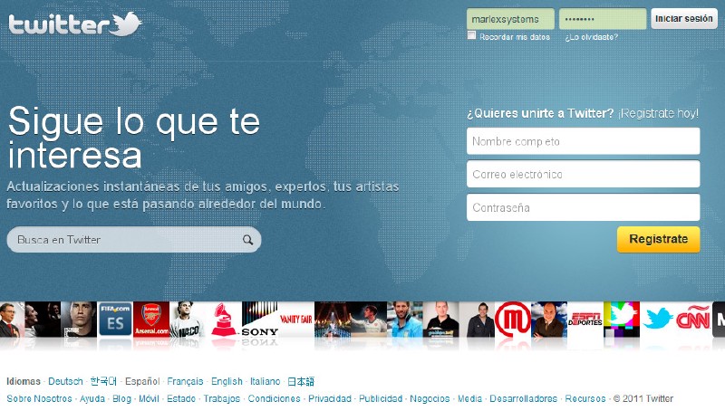 Fotografía de la nueva portada de Twitter