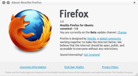 Imagen de Firefox 5 en Ubuntu