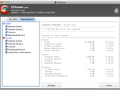 CCleaner llega a Mac OS X