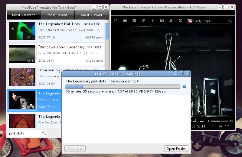 Vídeos de YouTube en UMPlayer Vídeos de YouTube en UMPlayer