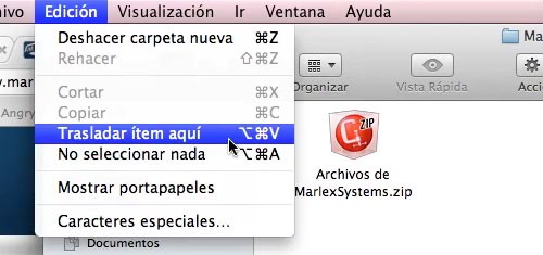 Cortar en Mac OS X