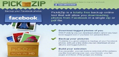 Pick&Zip, herramienta web para descargar fotos de Facebook
