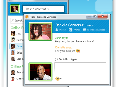 fTalk, chat de Facebook al estilo Windows Live Messenger
