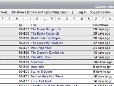 TV Countdown, calendario de capítulos de series personalizable