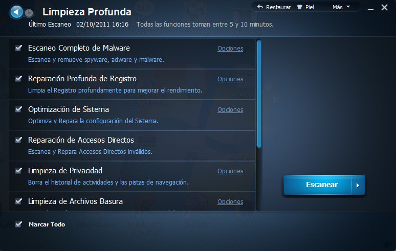 Limpieza Profunda de iOrbit Advanced SystemCare 4