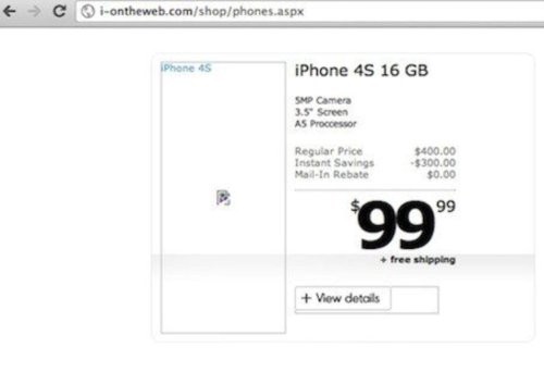 iPhone 4S de bajo costo en el sitio web de Cincinnati Bell