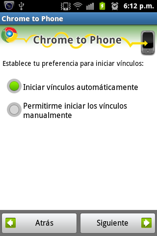 Imagen de opciones de inicio automático