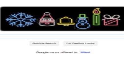 Nuevo logo musical navideño de Google