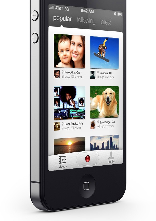 Captura de pantalla de la aplicación Klip en iPhone