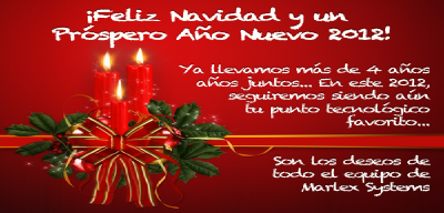 ¡Feliz Navidad te desea tu blog favorito, Marlex Systems!