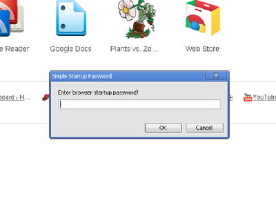 Protección por contraseña en Google Chrome, con Simple Startup Password