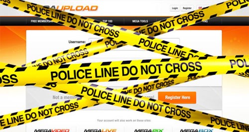 Imagen de Megaupload cerrado por el FBI