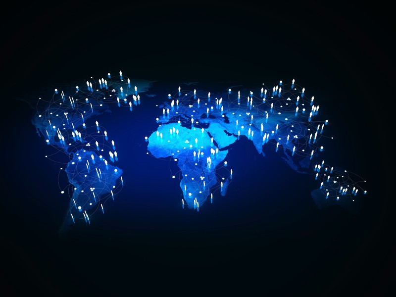Mapa de la aldea global