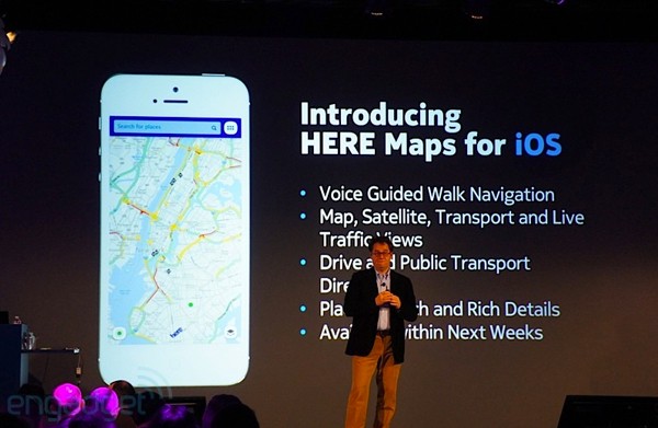 Imagen del servicio de mapas Here de Nokia