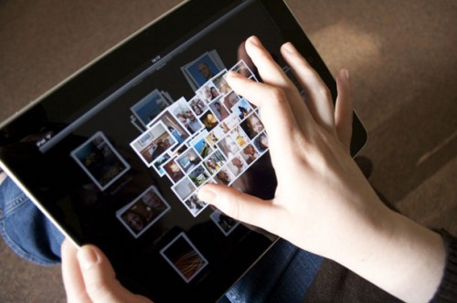Imagen de tecnología multitouch de Apple
