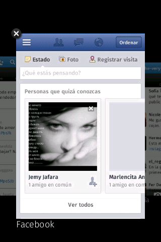 Captura de pantalla del centro de notificaciones de Firefox OS
