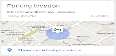 Google Now para Android se actualiza para recordarte dónde estacionaste tu Automóvil