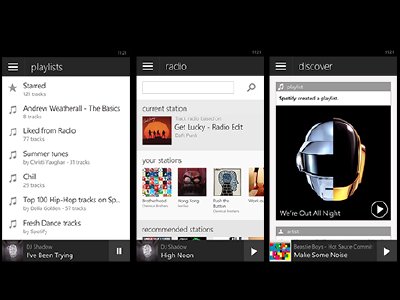 Spotify reacondiciona su aplicación para Windows Phone