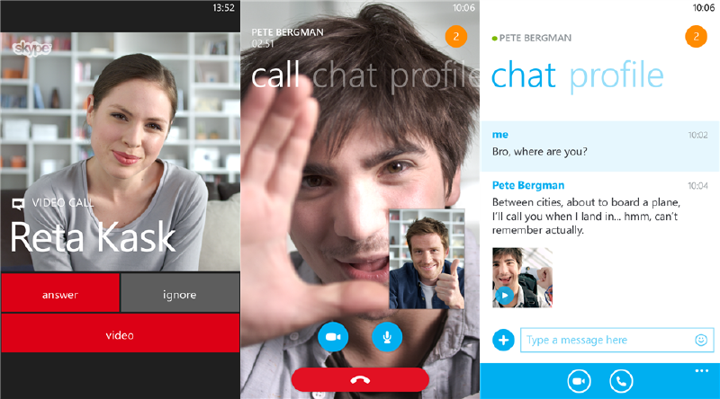 Integración de Skype con Cortana en Windows Phone