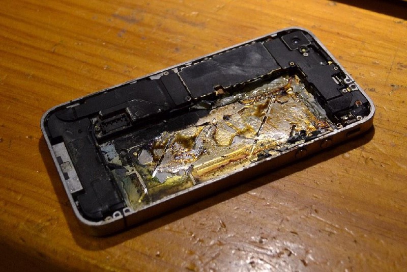 iphone on fire