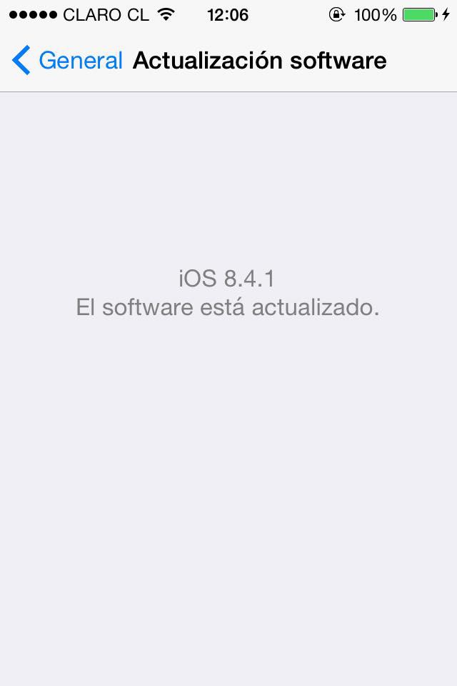 Imagen de actualización de software en iPhone