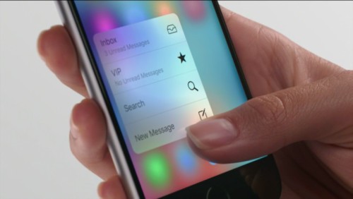 Captura de pantalla de accesos directos en iPhone 6s