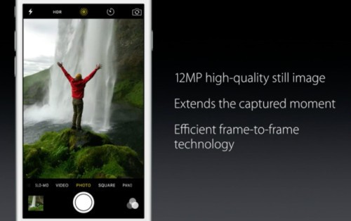 Captura de pantalla de la cámara iSight en iPhone 6s