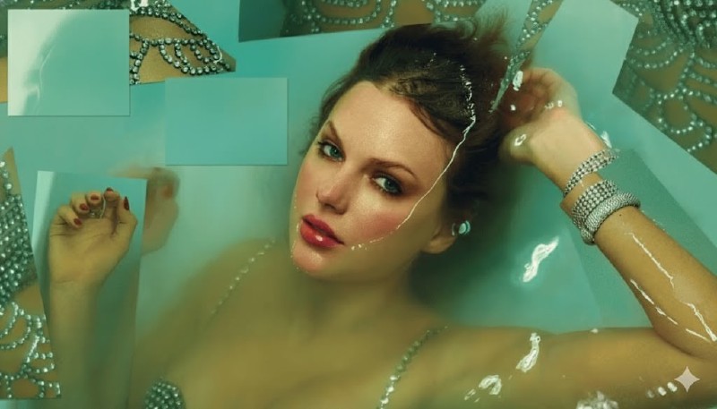 La portada del álbum The Life of a Showgirl